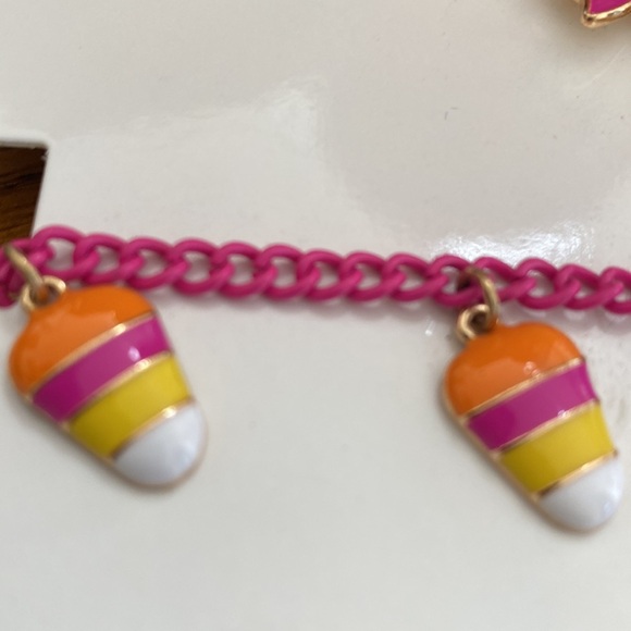 Halloween Pink and Orange Earrings and Choker Set - Picture 3 of 3